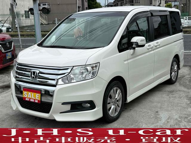 ホンダ　ステップワゴンスパーダ　Ｚ　ＥＴＣ　バックカメラ　ナビ　ＴＶ　両側電動スライドドア　ＨＩＤ　スマートキー　電動格納ミラー　後席モニター　３列シート　ＣＶＴ　ＣＤ　ＤＶＤ再生　ＵＳＢ　Ｂｌｕｅｔｏｏｔｈ　盗難防止システム　ＡＢＳ